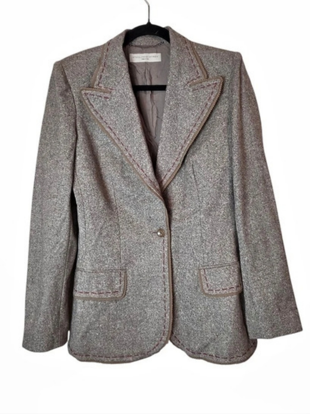 Stella McCartney Tweed Wool Blazer Size 44 (Large) Y2K Vintage Archival Tailored